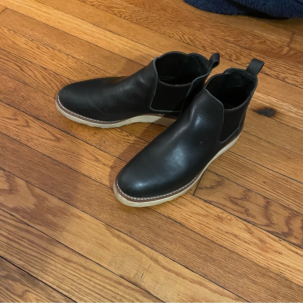 Red Wing Shoes Black Leather Ankle Boots Chelsea Classic Heritage